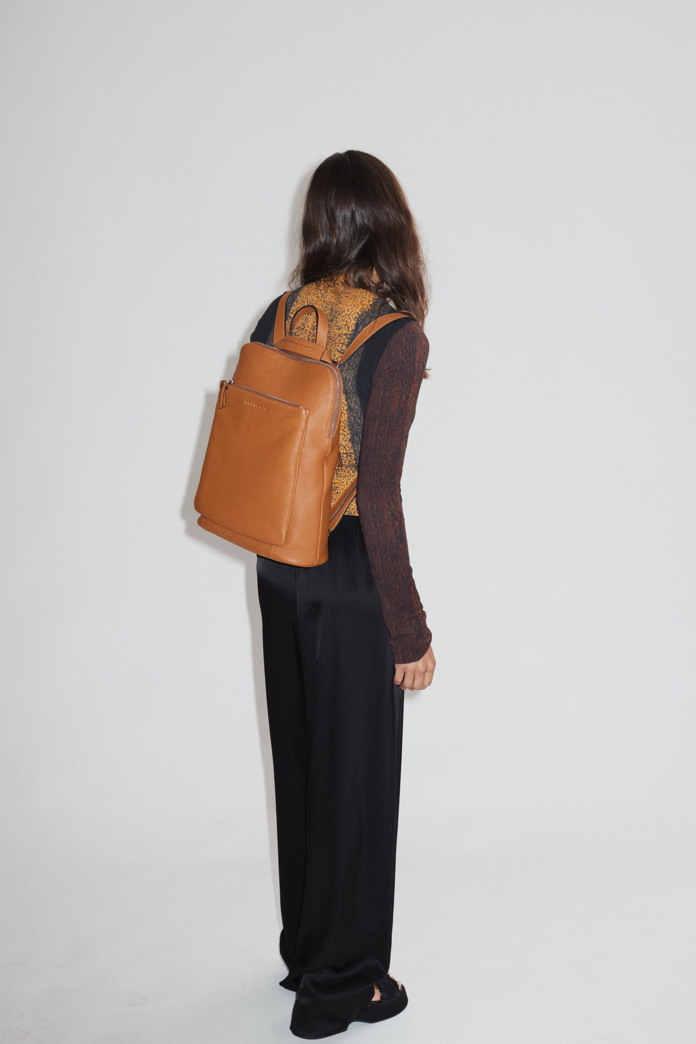 Backpack: Tan Pebbled Leather