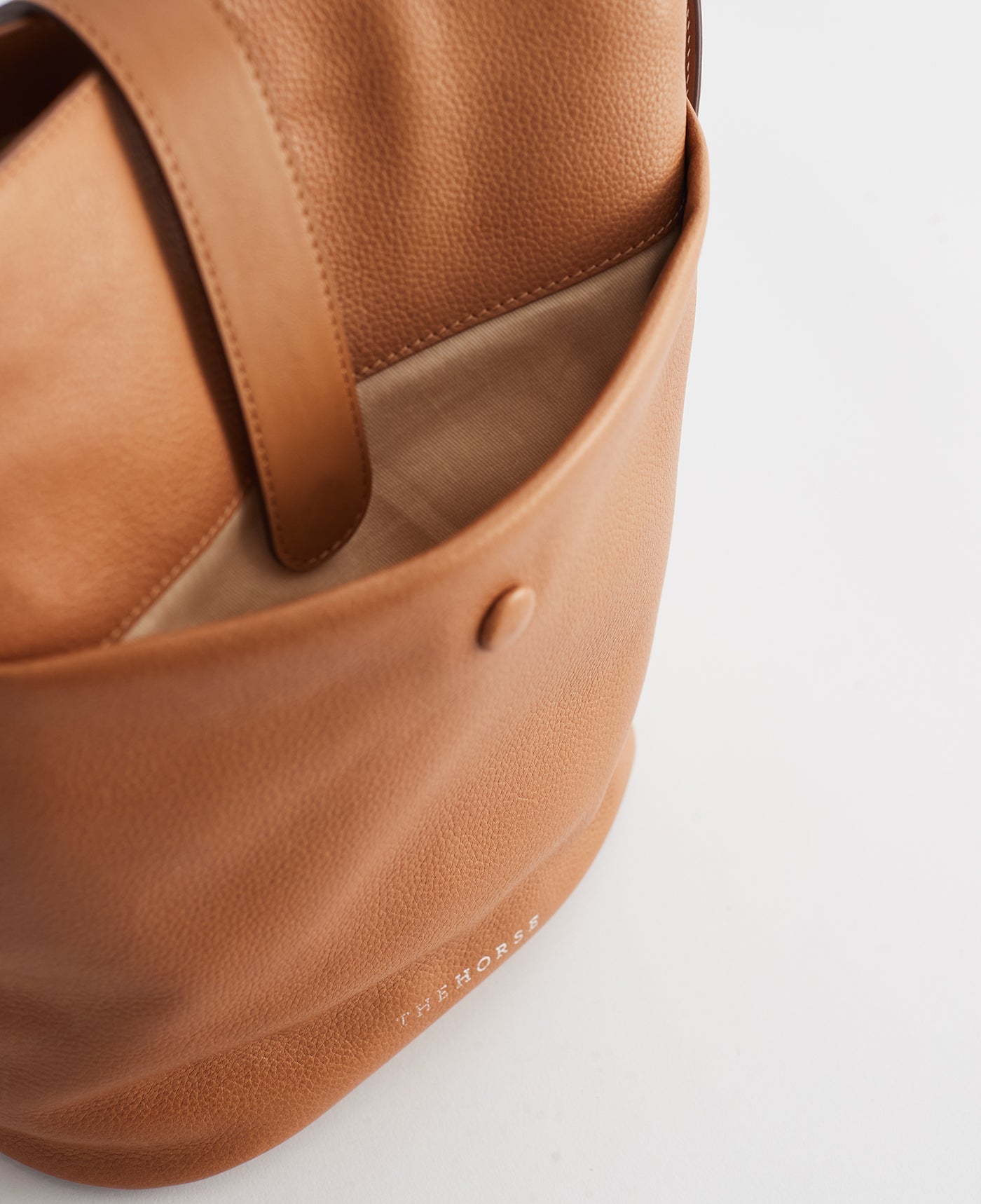 The Large Luella Bucket Bag: Caramel