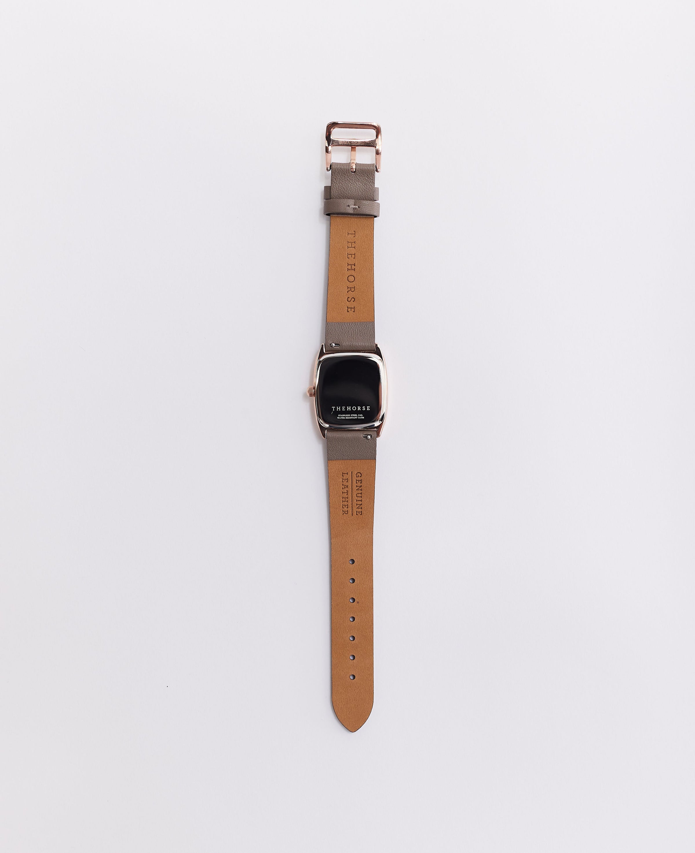 The Dress Watch: Rose Gold / White Dial / Dark Grey Leather