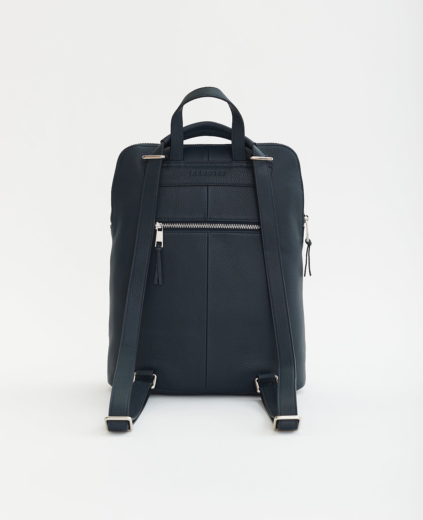 Backpack: Dark Navy Pebbled Leather