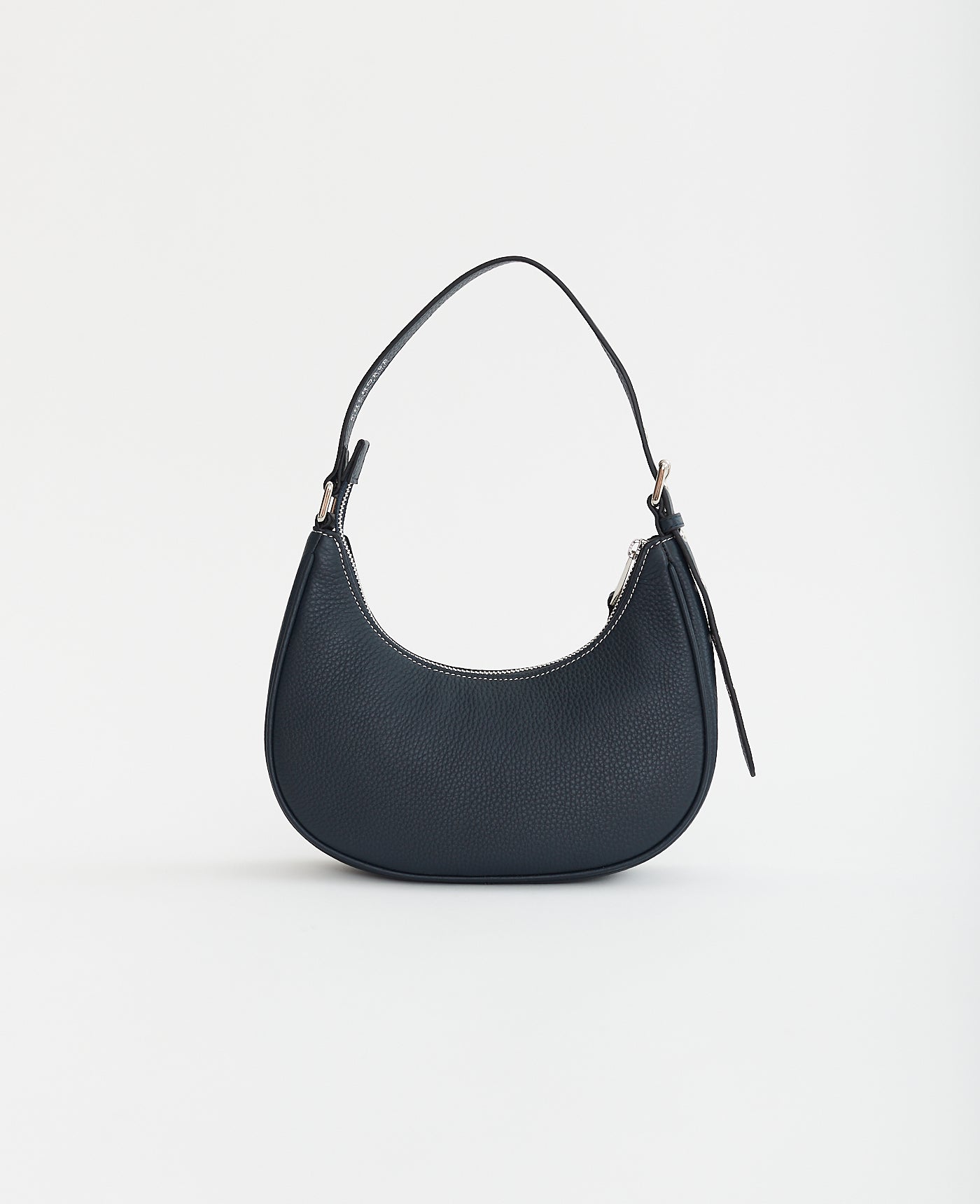 Friday Bag: Dark Navy Pebbled Leather