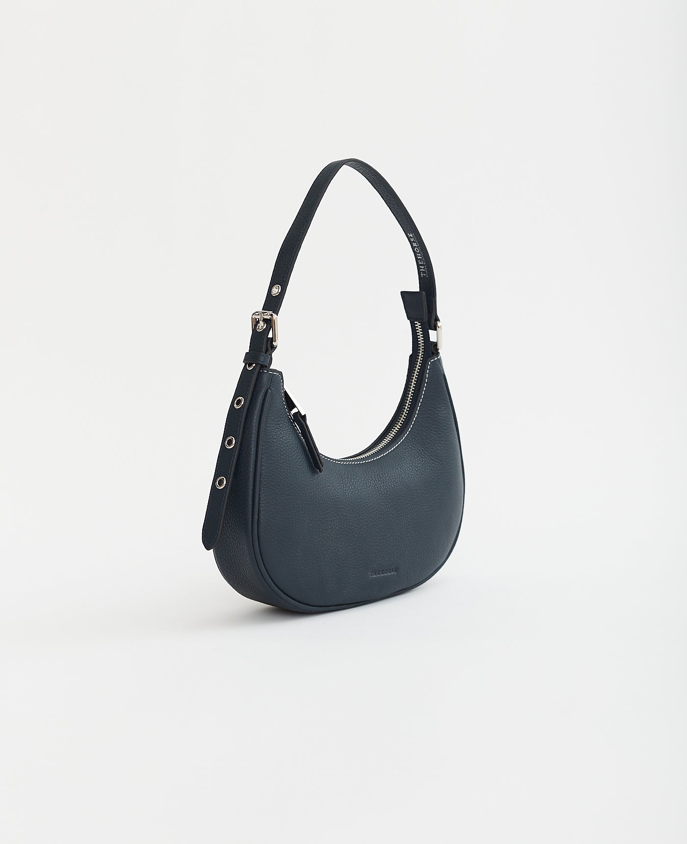 Friday Bag: Dark Navy Pebbled Leather