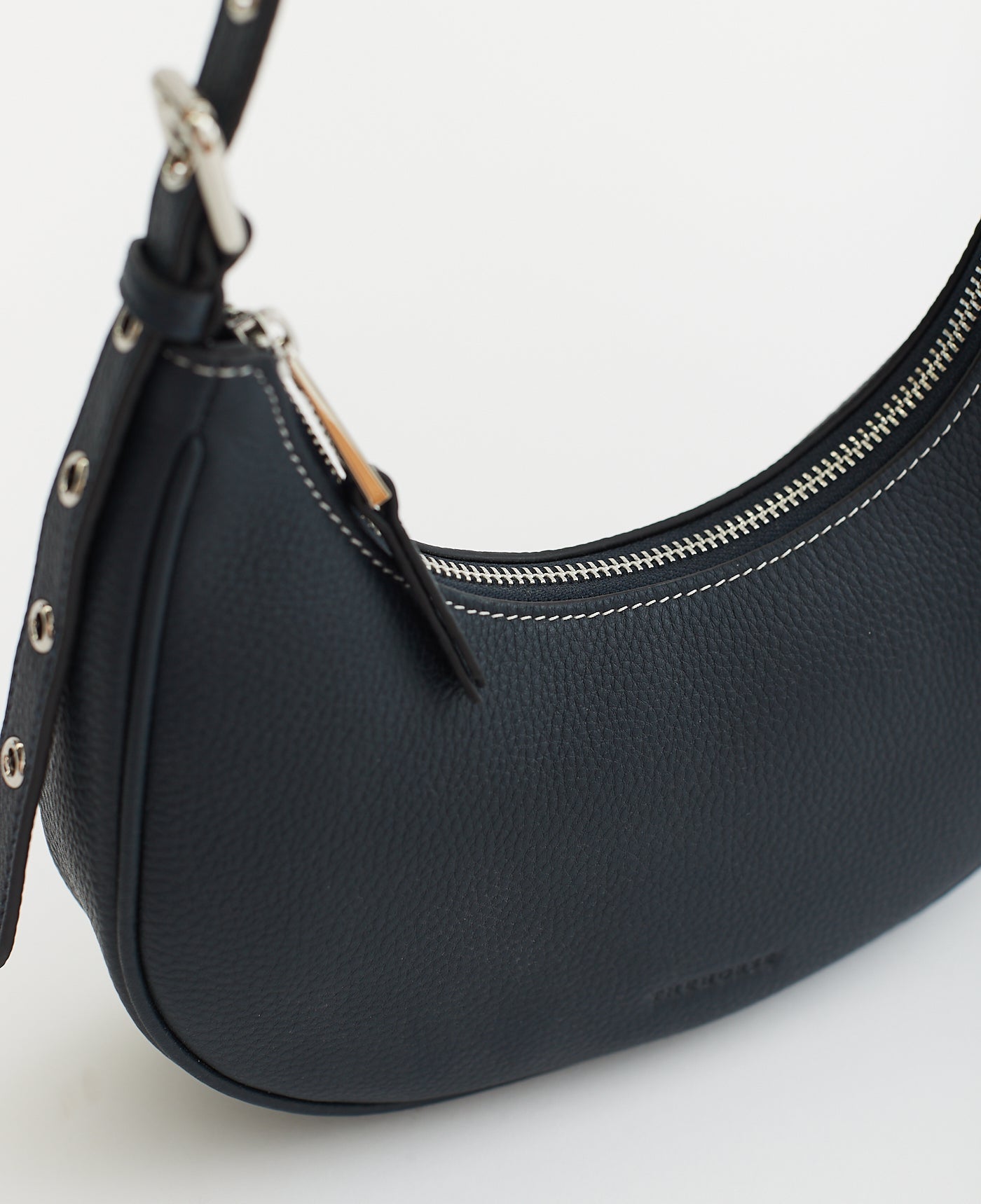 Friday Bag: Dark Navy Pebbled Leather