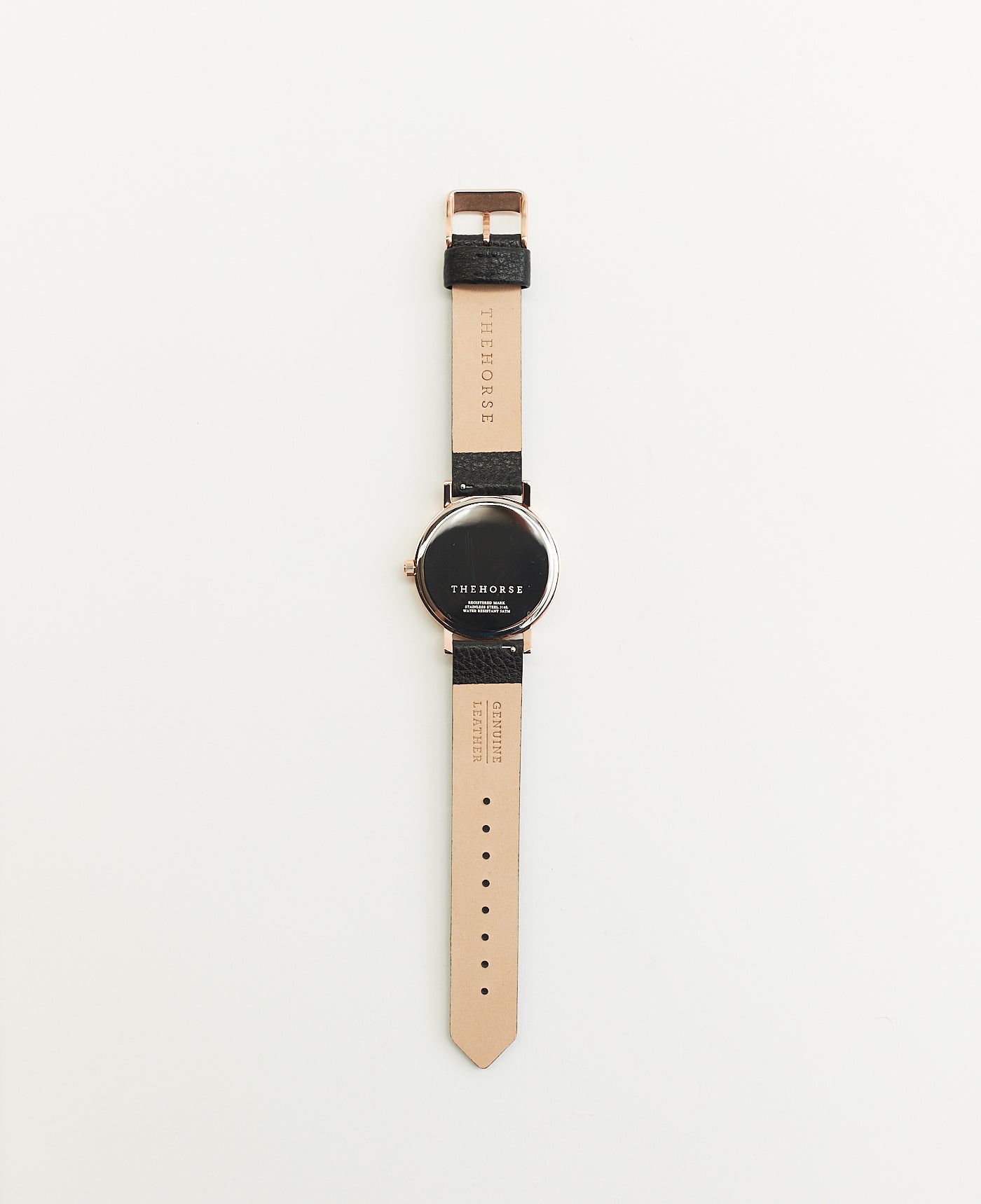 The Mini Original: Rose Gold Case / White Dial / Black Leather