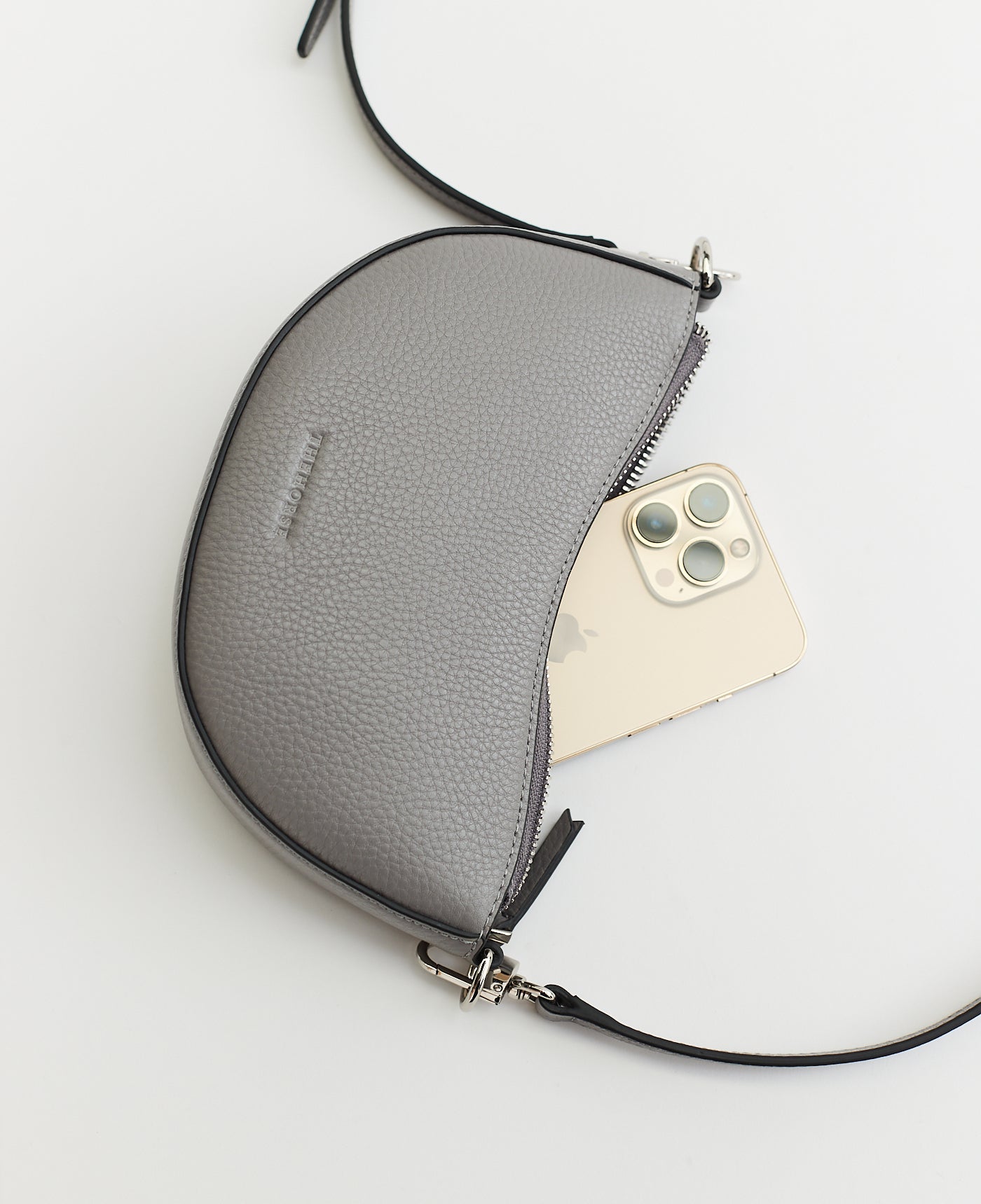 River Crossbody Bag: Dove Grey