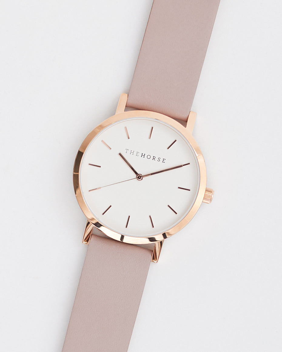 The Original: Polished Rose Gold / Blush Leather