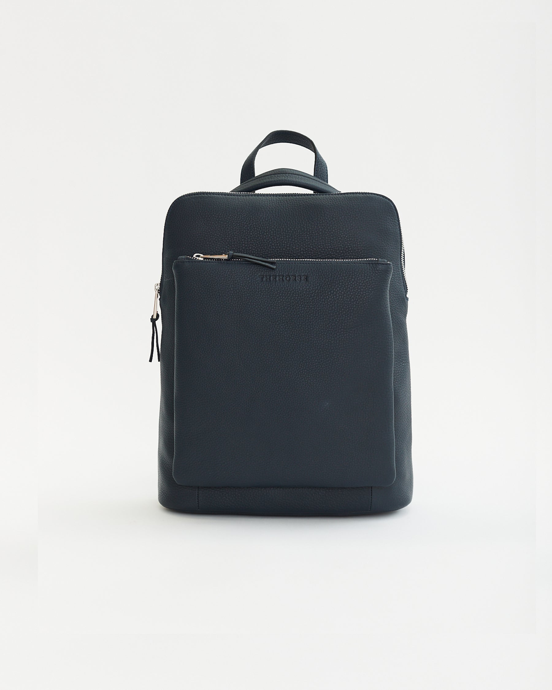 Backpack: Dark Navy Pebbled Leather