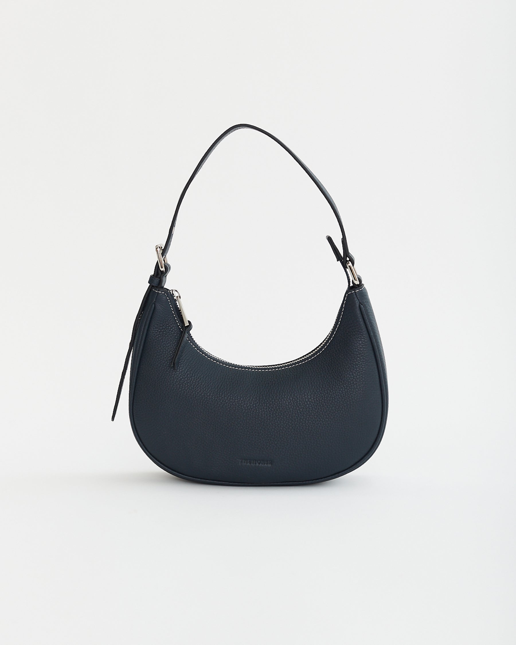 Friday Bag: Dark Navy Pebbled Leather