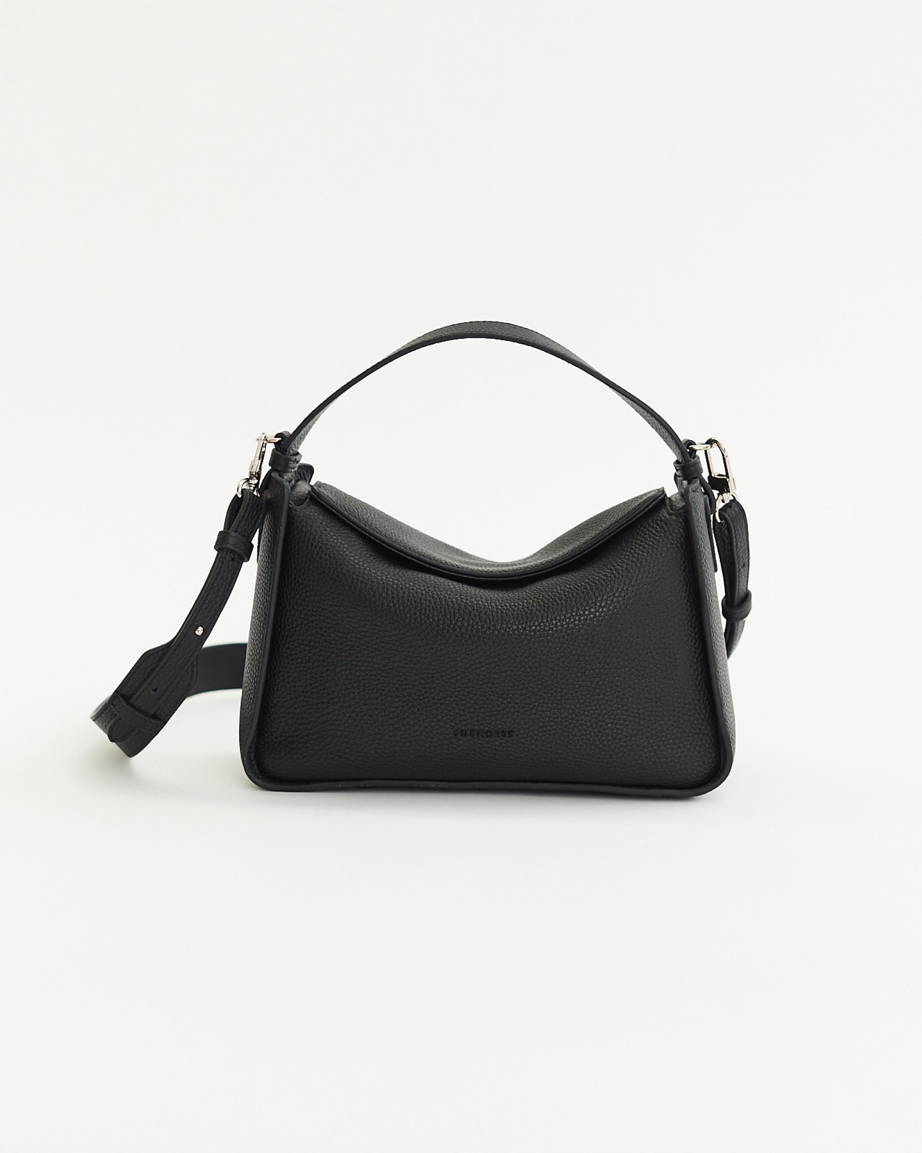 Clementine Bag: Black Pebbled Leather