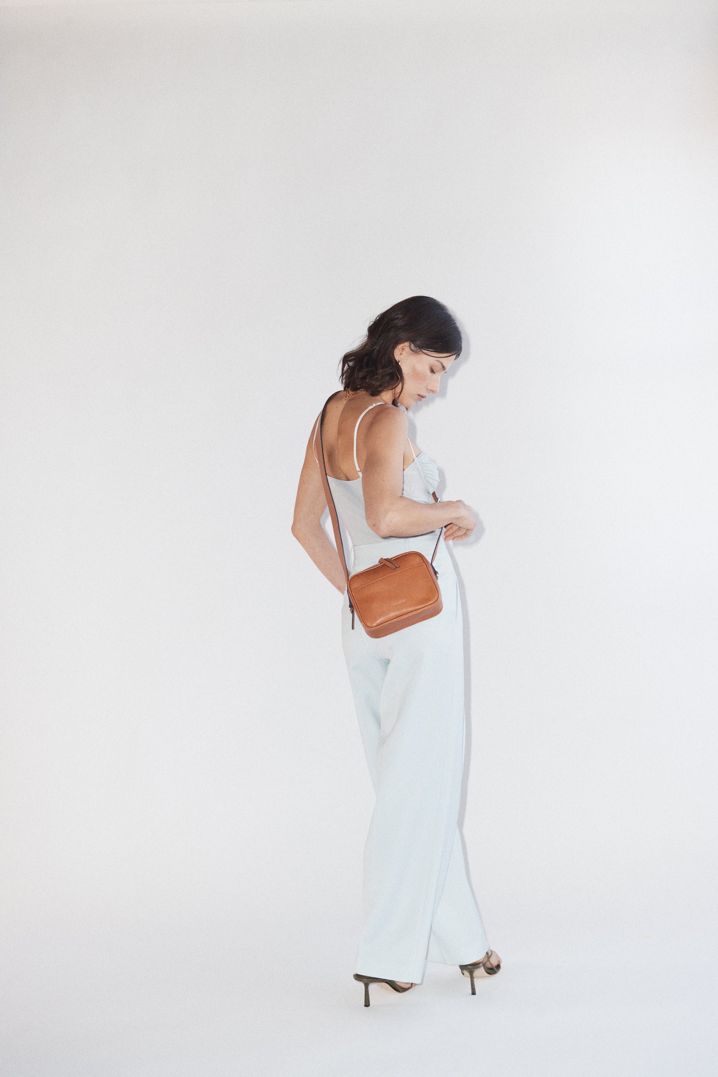 Dylan Crossbody Bag: Tan